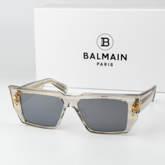 Balmain Other - Balmain Men Sunglasses Titanium Gold Grey Cat Eye B-VI BPS-121B-54
